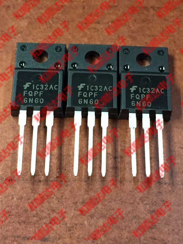 /5 предметов в лоте, FQPF6N60 TO-220F 600V 6A