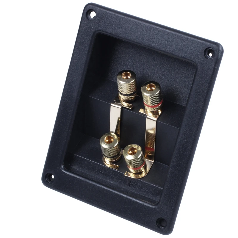 Bi-Amp Speaker Terminal Cup Junction box Gold Banana Binding Post