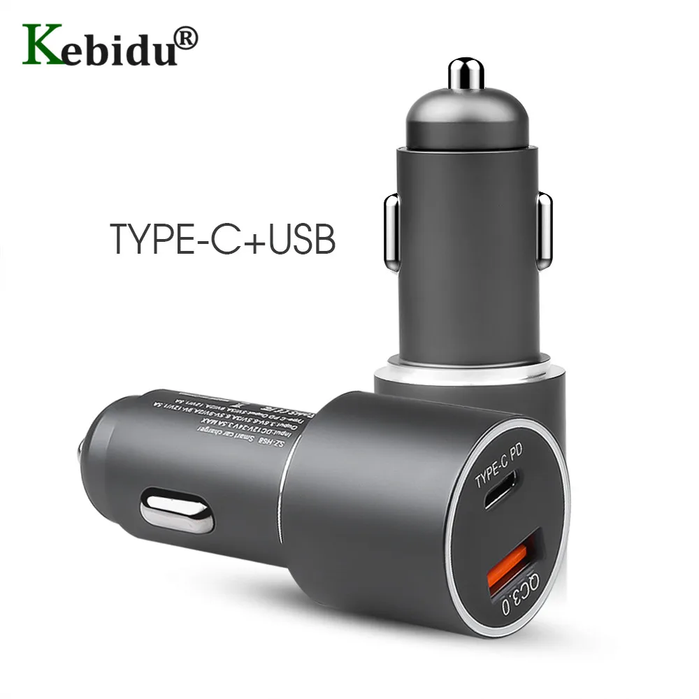 Автомобильное зарядное устройство Quick Charge 3,0 usb type C для Xiaomi Mi huawei samsung QC3.0 быстрое PD USB C автомобильное зарядное устройство для телефона