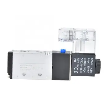 

AC 220V DC 24V Solenoid Valve 4V210-08 Outlet Type 2 Position 5 Way Solenoid Valve Aluminum Valve