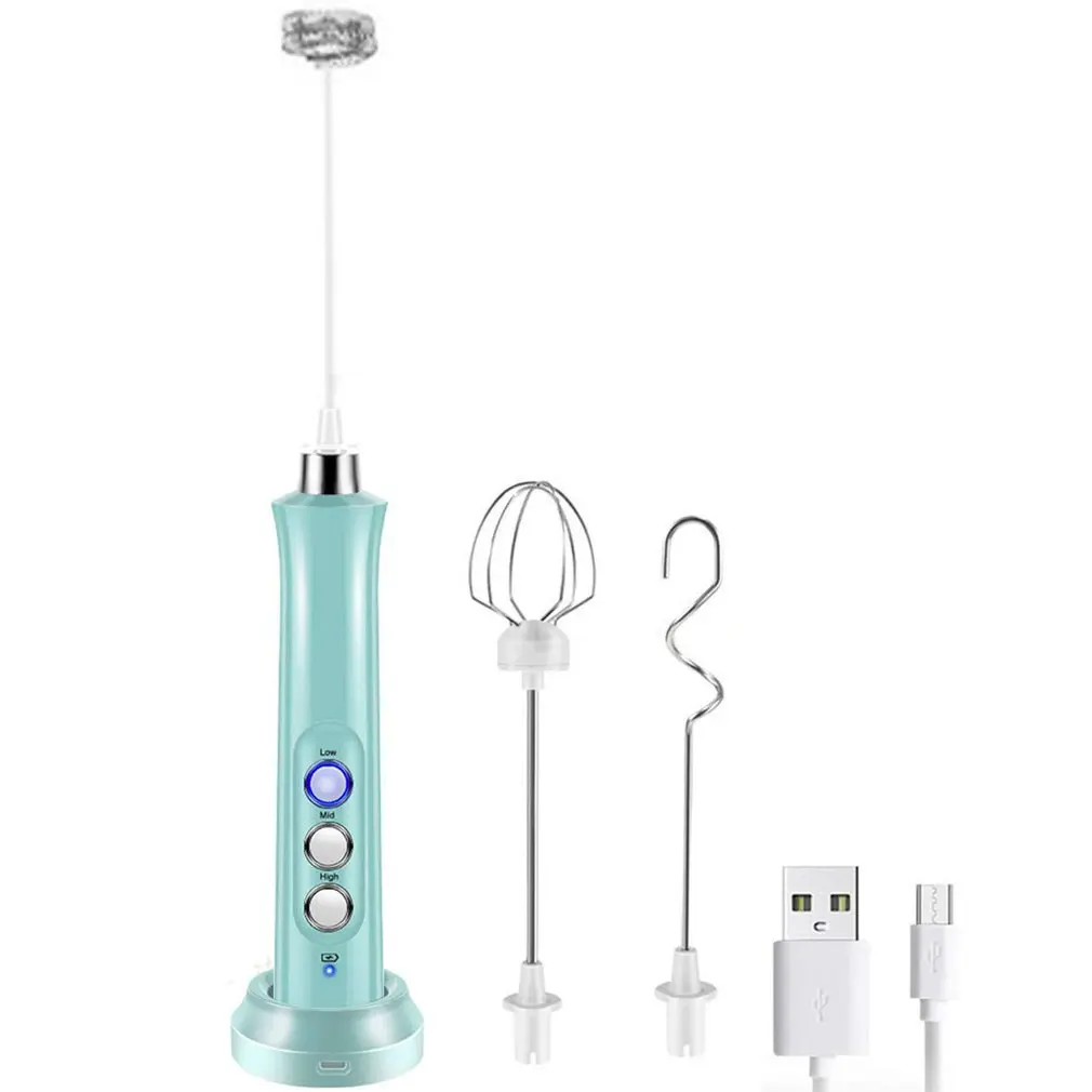 Wireless Electric Milk Frother With Usb Charging - Temu