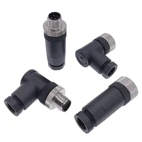 M12 sensor connector 4pin 5pin M12-8 waterproof male&female plug screw threaded coupling A Code sensor connectors - Image 2