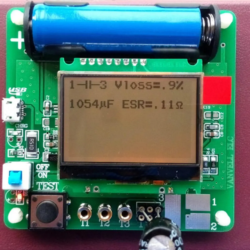 Многофункциональный тестер индуктивности катушки конденсатора ESR Meter MG328 3 7