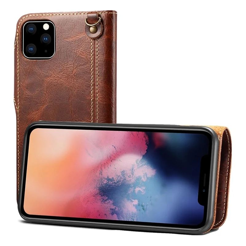 Solque Чехол книжка из натуральной кожи для iPhone 11 12 Pro Max чехол телефона Роскошный