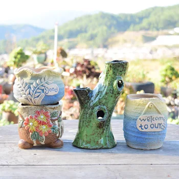 

Carved Flower Pots Planters Ceramic Planter Garden Ornaments