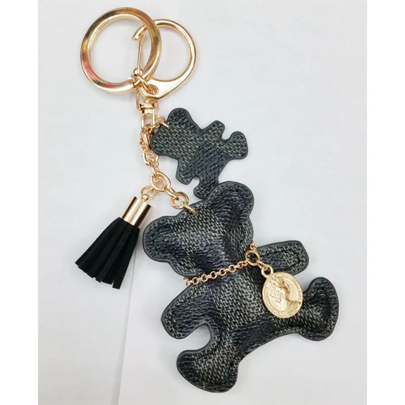 PVC Leather Black&ampBeige&ampCoffee Male&ampFemale keychain Bag Car Key Ring Tassel Style Chain | Багаж и сумки