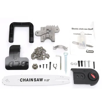 

11.5 Inch Chainsaw Bracket Set Chainsaw Guide Bar Transfer Conversion Head For 110mm Angle Grinder DIY Accessory Grinder Set