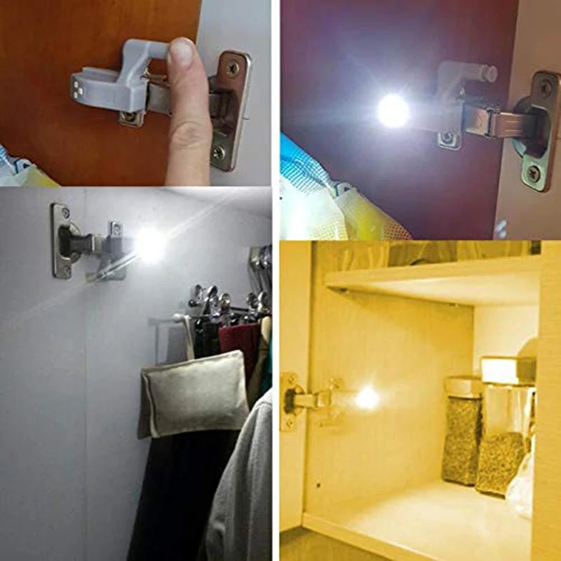 LED Light 1-10pcs Inner Hinge Under Cabinet Universal Wardrobe Cupboard Sensor for Bedroom Kitchen Closet