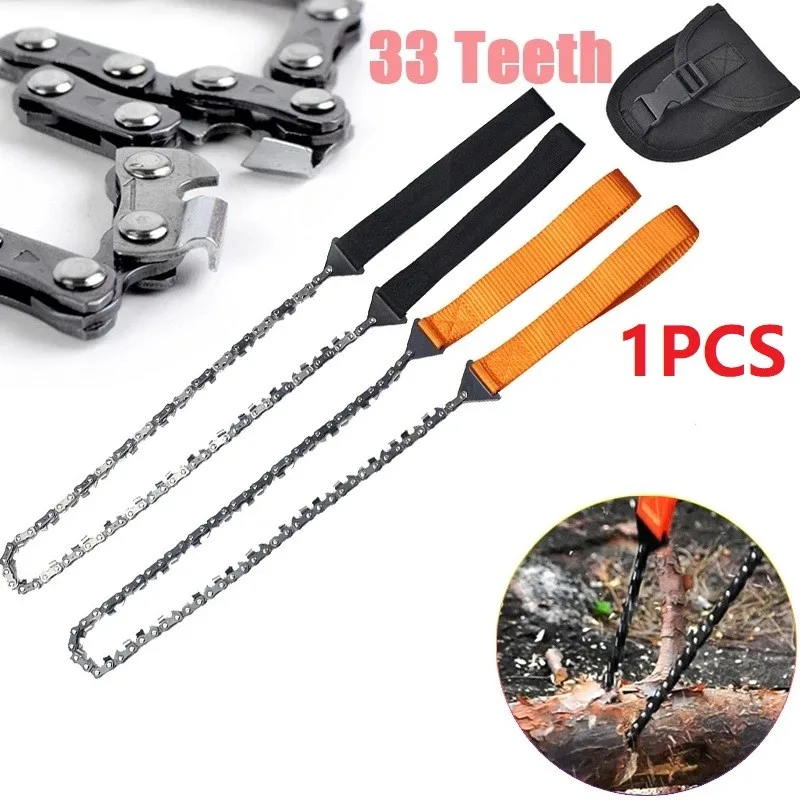 33 Tooth Portable Survival Hand Chain Saw Handheld Chains Saw Wood Cutting Hand Tool Outdoor
