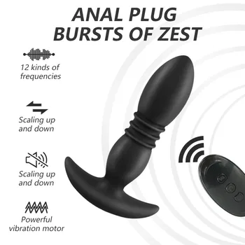 Wireless Anal Plug Male Masturbator Anal Vibrator Dildo For Men Prostate Massager G-spot Stimulation Adult Sex Toys for Men Shop 4