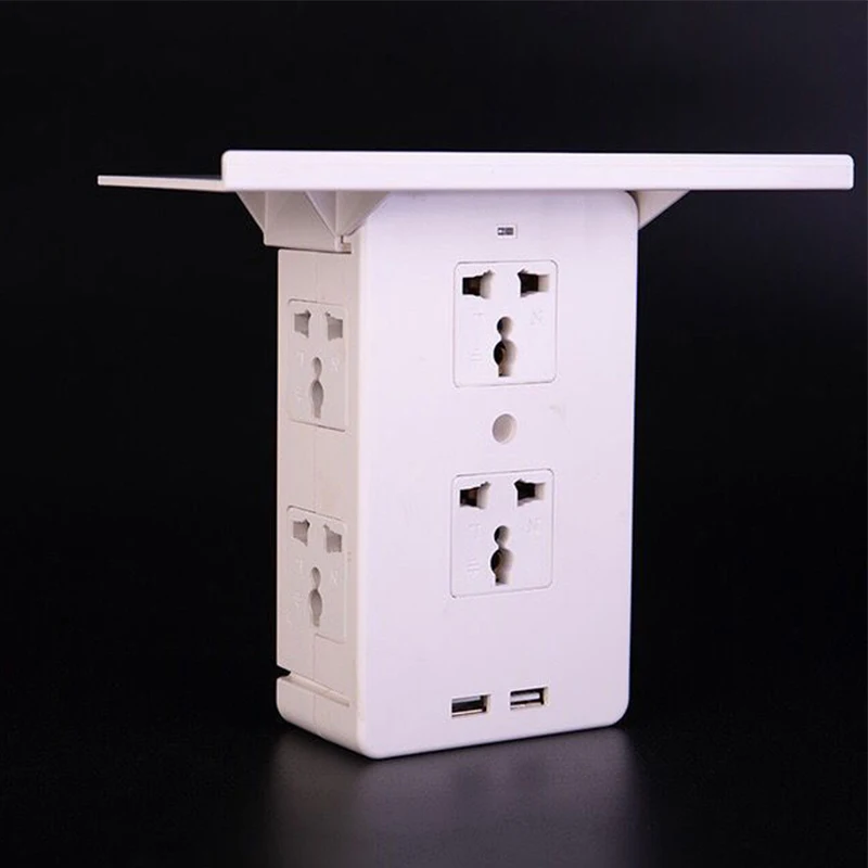 

Switch Socket Rack , Socket Shelf 6 Electrical Outlet Extenders, 2 USB Charging Ports & Removable Built-In Shelf Drop Shipping