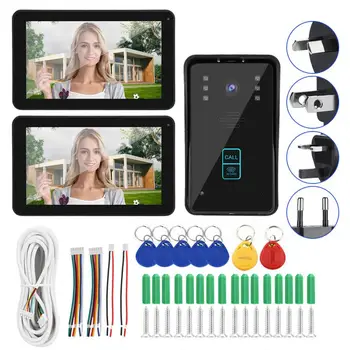 

Visible Doorbell 9in 1V2 Doorbell Wired Wifi RFID Card APP 2-Way Entry System 1080P IR-CUT Night View 100-240V smart doorbell