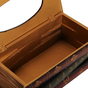 

Style Book Shape Tissue Luxurious Box Mini Tissue Box Europe Retangle Napkin Paper Holder Ring Tissue Storage Box