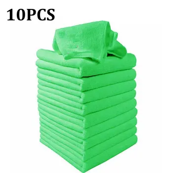 

10Pcs Car Cleaning Rag Microfiber Small Square Car Cleaning Small Towel 25*25Cm Cleaning Towel Car Supplies