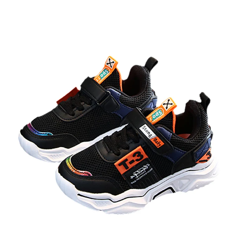 Детская обувь; Новое поступление; детская удобная обувь для бега; уличные спортивные кроссовки - Цвет: B