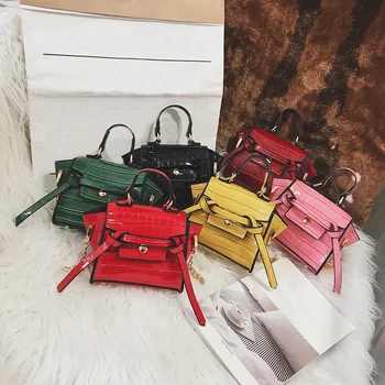 

Vintage Leather Women Handbags Female Classic Elegant Shoulder Stone Pattern Solid Kids Handbags Messenger Shoulder Bags