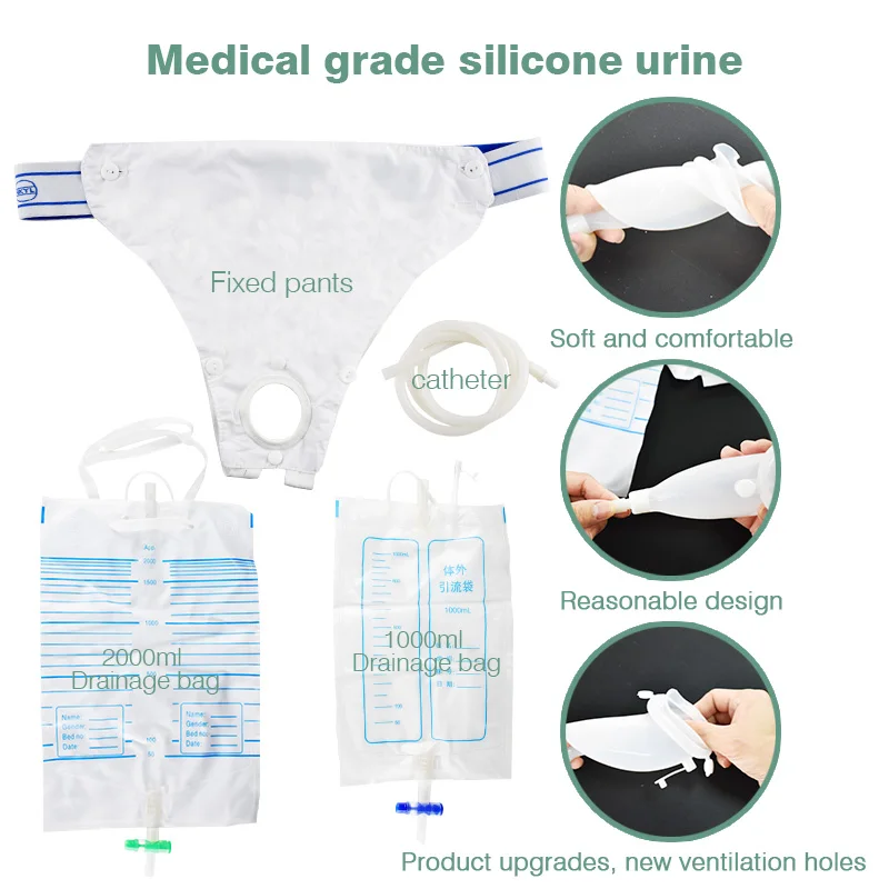 Reusable Male Female Elder Urine Bag Urinal Pee Holder Collector Urinary  Incontinence Bedridden Patients Urination Catheter Bag