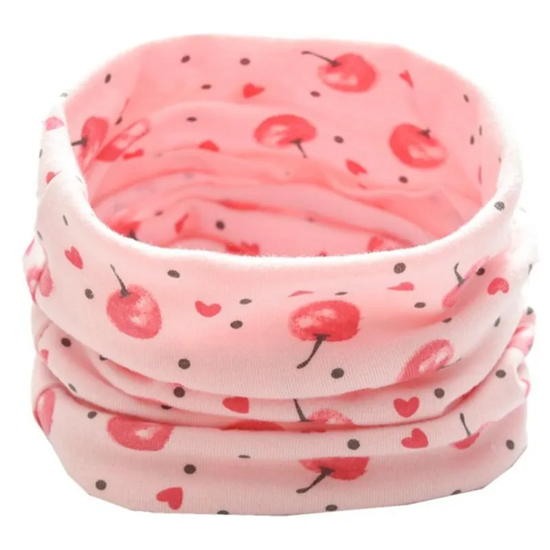 Модный шарф для детей Весна Детские теплые шарфы зимний шарф для девочек для детей хлопок Кольцо Воротник Детские шарфы - Цвет: cherry pink