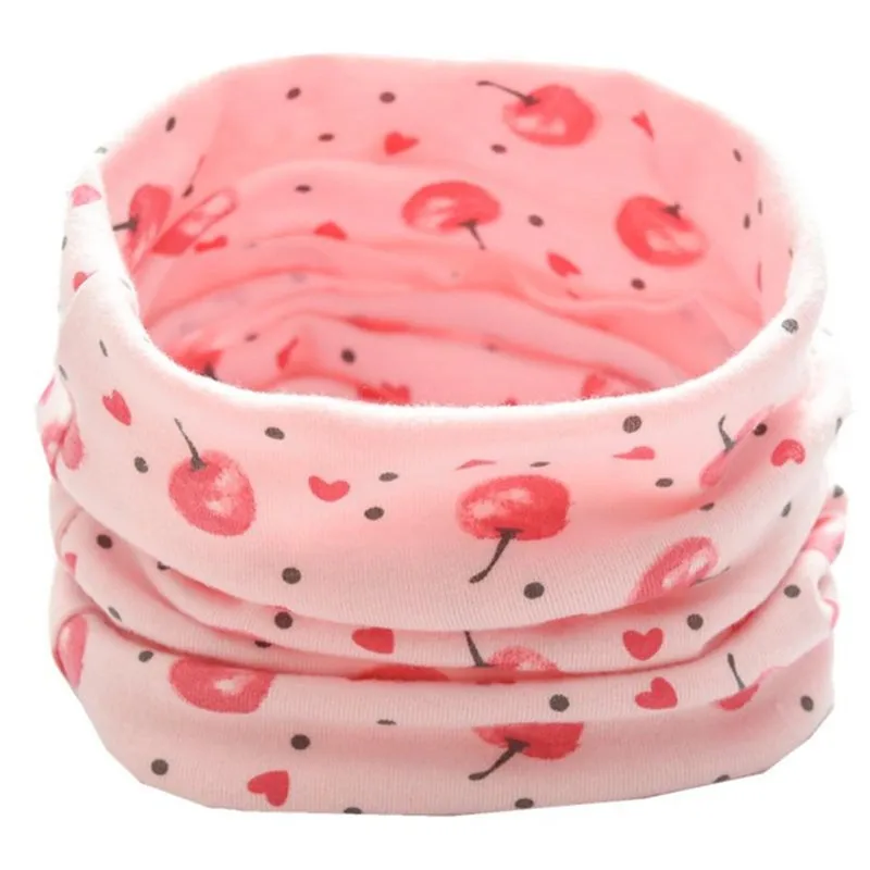 cherry pink Модный шарф для детей Весна Детские теплые шарфы зимний шарф для девочек для детей хлопок Кольцо Воротник Детские шарфы - Цвет: cherry pink