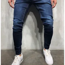 Мужские тонкие прямые джинсы брюки повседневные Хип-хоп мужские потертые джинсы мужские s обтягивающие рваные джинсы серые джинсы черные Большие размеры 3xl