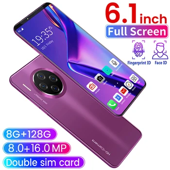 

Smartphone 6.1 inch Android 9.0 Smart Phone Recognition Free Case Cheap unlock mobile phone wholesale free shipping