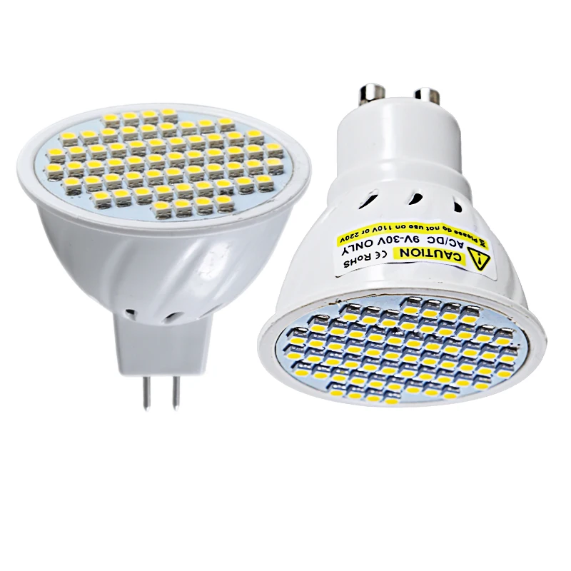 2 pçs ampola led spotlight mr16 gu10