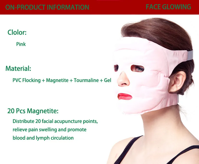 OPHAX 1 шт. красота маска лифта лица Турмалин для магнитной терапии Массажная увлажняющая маска для лица отбеливающая маска уход за лицом здоровье