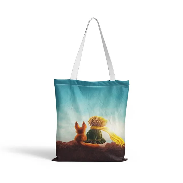 Little Prince Printed Shopping Bag For Unisex Fashion Casual Canvas Shoulder Bag Women Harajuku Simple Eco Reusable Handbags Style8