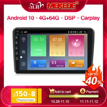 

4G LTE android10.0 4G+64G GPS Navigation Car Auto Radio Multimedia Player For Audi/A3/S3 2002-2011 Built-in carplay DSP IPS