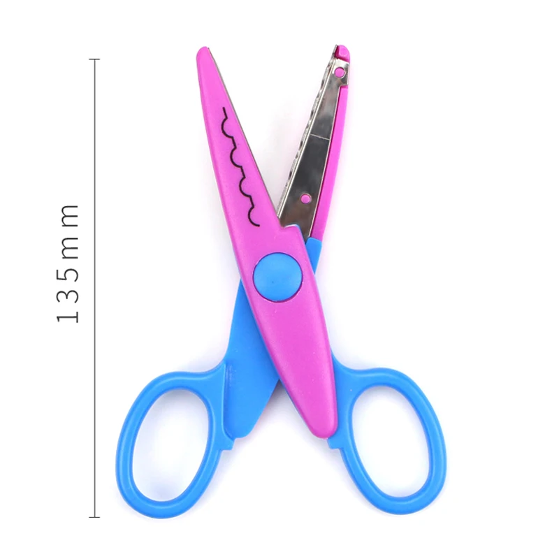 1/6pcs Colorful Decorative Paper Edge Scissors Comfortable Handle Safety  Blade Diy Craft Scissors For Children Album Scrapbook - Sewing Tools &  Accessory - AliExpress