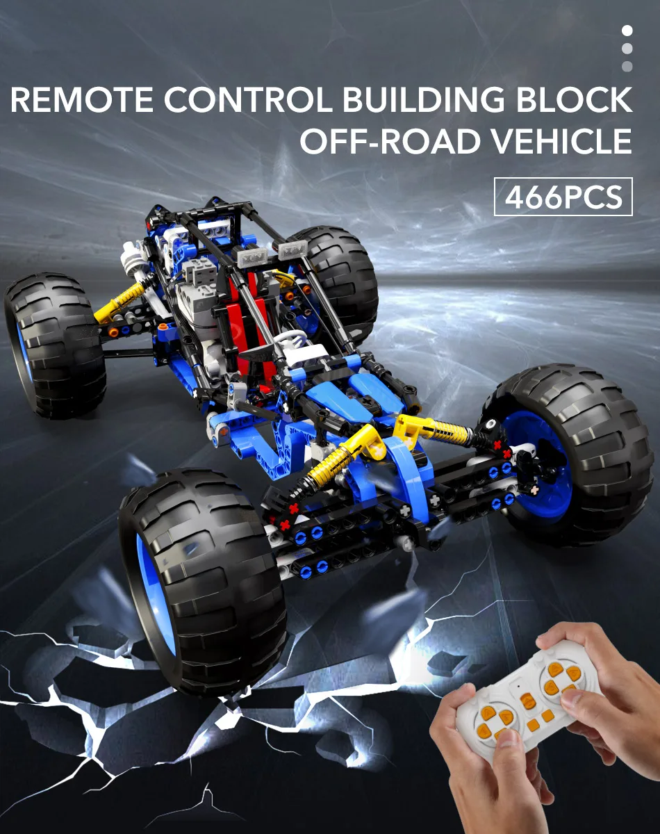 Details about   4WD Car RC Racing Blocks Remote Boys Toys Control Bricks City Off-road Building 
