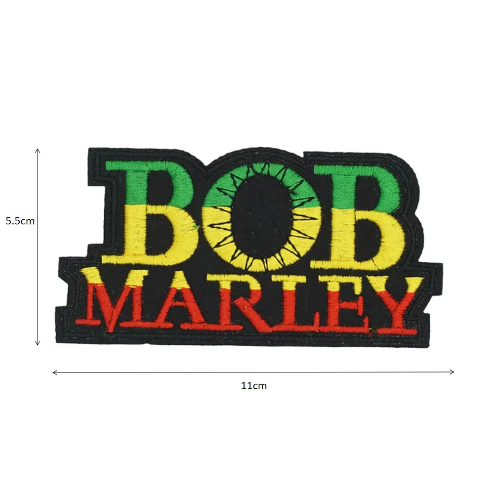 Боб Марли Регги СКА Ямайка вышитые Железные на патч сшить шляпа куртка жилет музыкальная группа, Рок Панк значок - Цвет: Антикварная бронза