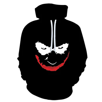

3D print Joker Hoodie Sweatshirt Men's and Women's Pullover Autumn Winter Hoodie Casual Brand Sportswear streetwear