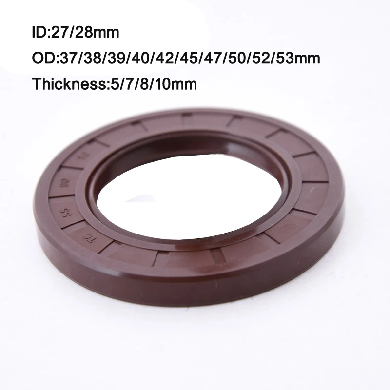 

2pieces Fluorine Rubber TC Skeleton Oil Seal 27/28*37*38*39*40*42*45*47*50*52*53*5/7/8/10