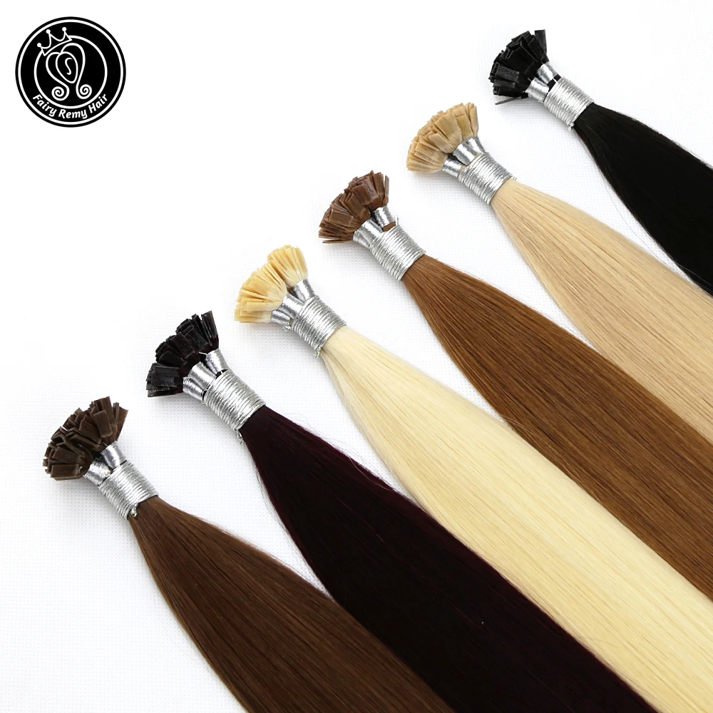 Human Hair Extension Keratin Flat Tip Real Remy European Hair 16-24" 50g/pack