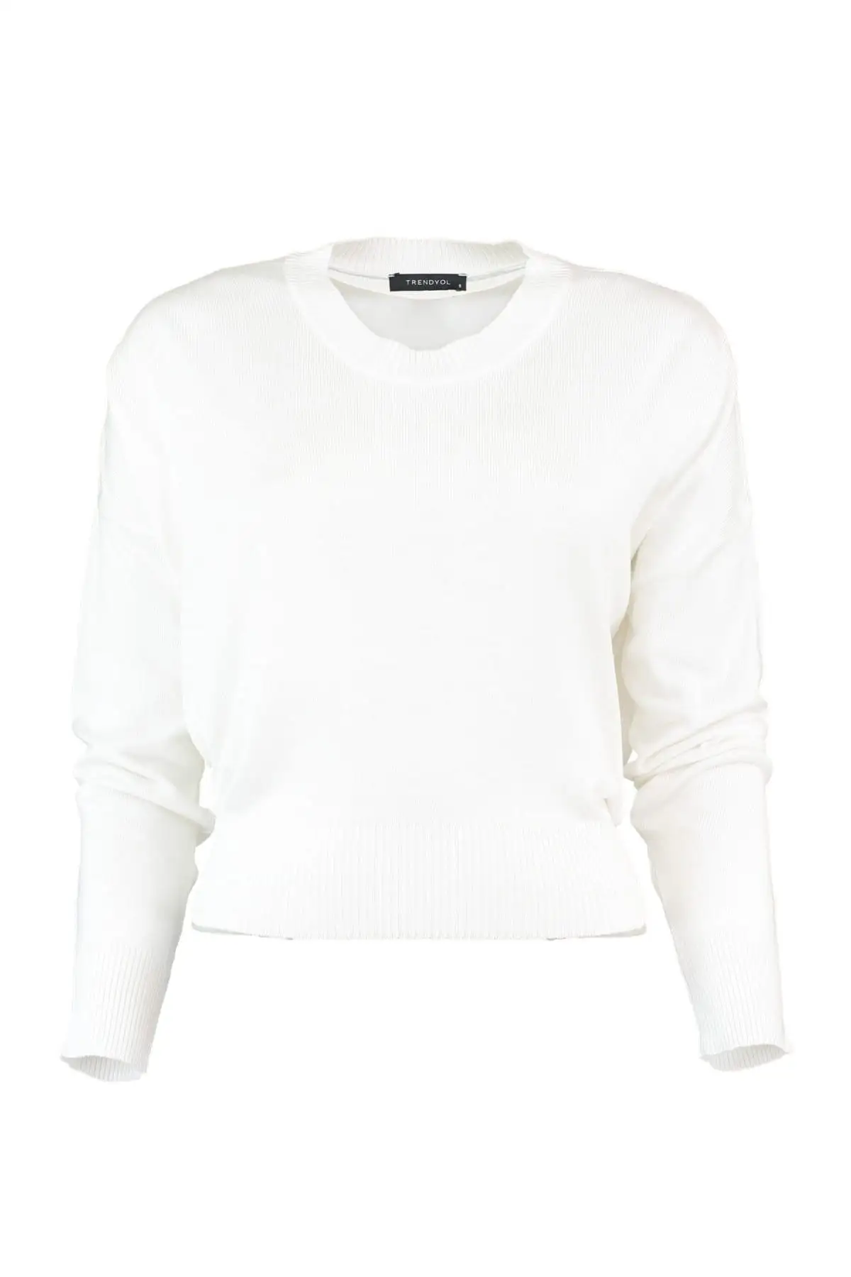 

Trendyol WOMEN-Ecru Back Tulle Detailed Knitwear Sweater TWOAW20HB0010