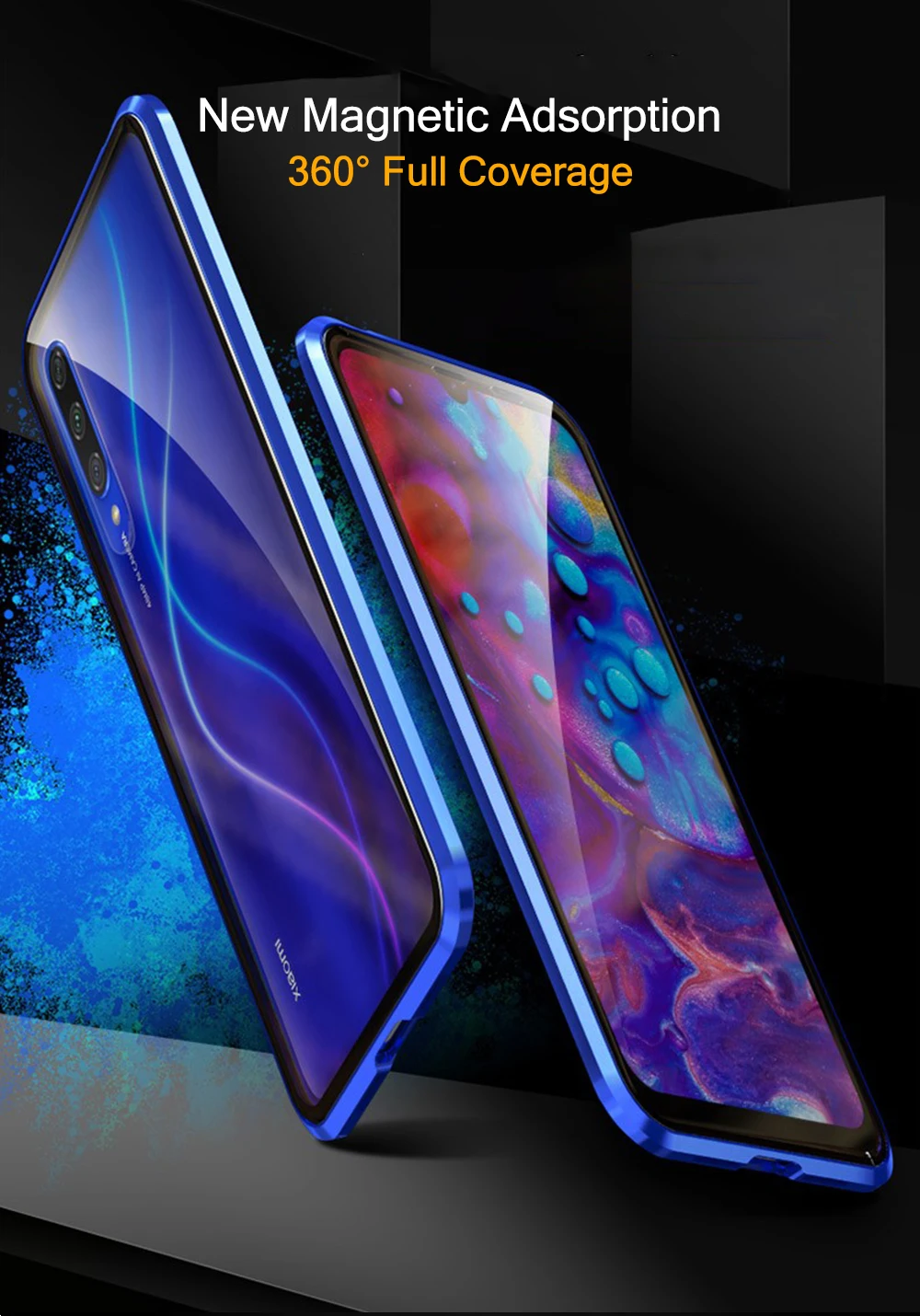 Жесткий Чехол для Xiaomi mi 9 Lite чехол Двусторонняя магнитное закаленное стекло чехол противоударный бампер для спортивной камеры Xiao mi CC9 mi A3 сл