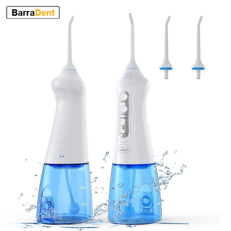 

Ирригатор для полости рта с 2 насадками, 300 мл, USB-зарядка, переносная зубная вода струи