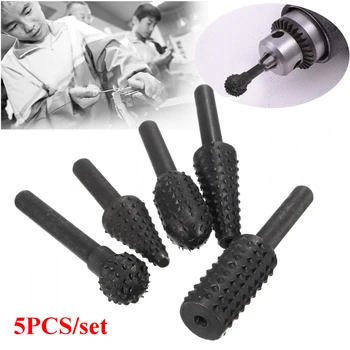 

5pcs Woodworking Mace Drill Bit Grinding Tool Kit For Wood Drilling Hole Durable