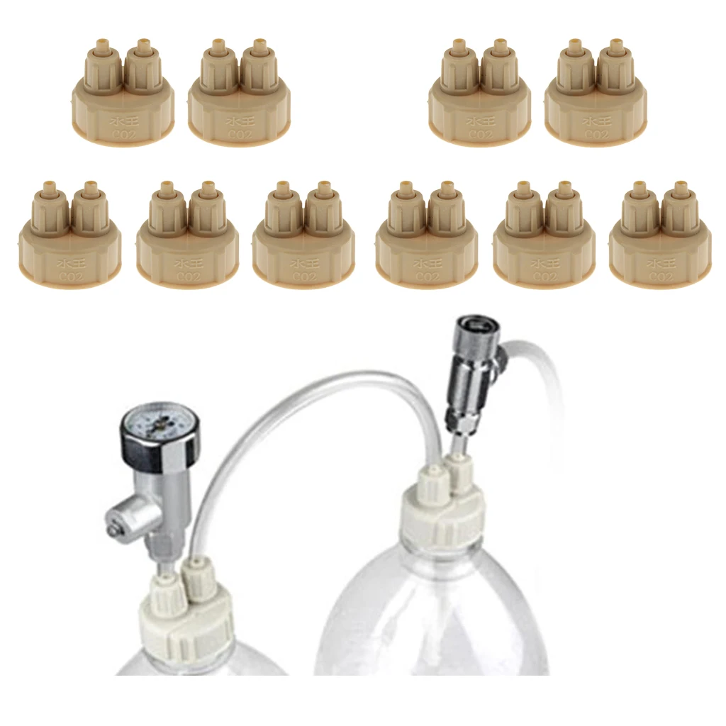 10pc Aquarium CO2 Accessories DIY CO2 System Kits Generator Part Bottle Cap