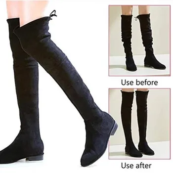 

Strap Boots Women Knee-High Boots Anti-Slip Anti-Drop Tube Fixed Stickers Novelty Useful Shoes-Accessories Zapatos de velcro#2