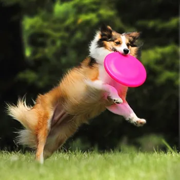 

Pet Toy Large Dog Flying Discs Training Ring Silicone Safety Soft Outdoor Playing for Golden Retriever Labrador Alaskan Malamute