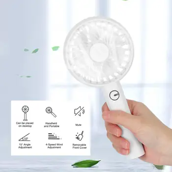 

Portable Fan Outdoor Mini Portable Desktop Mute Cooling Fan USB Rechargeable Fan with Phone Stand Home Office Air Cooler