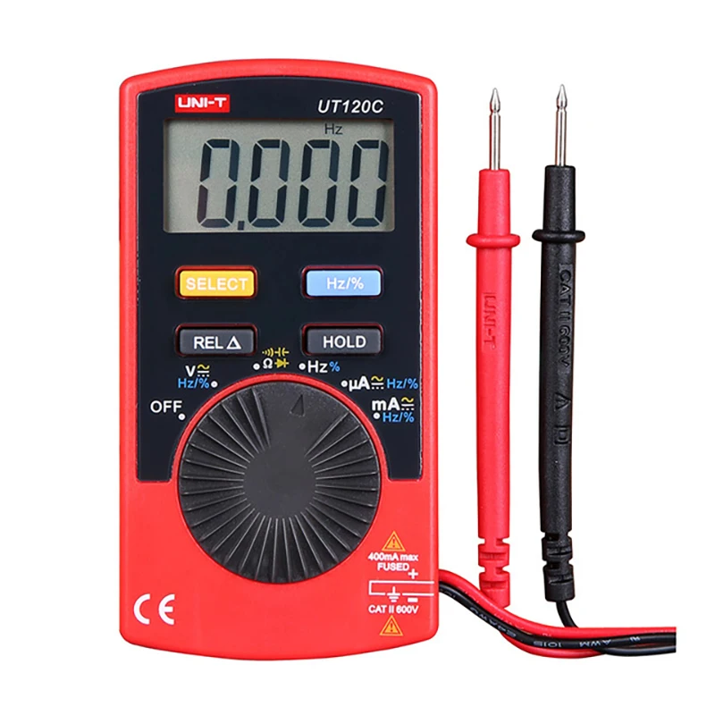 UNI-T UT120A UT120B UT120C Цифровой мультиметр 4000 счетчик дисплей Автоматический диапазон