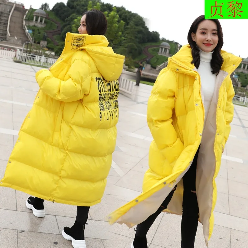 

2018 Winter New Style WOMEN'S Dress Korean-style Exta-long over-the-Knee to Ankle Thick Cotton-padded Clothes Loose-Fit down Jac
