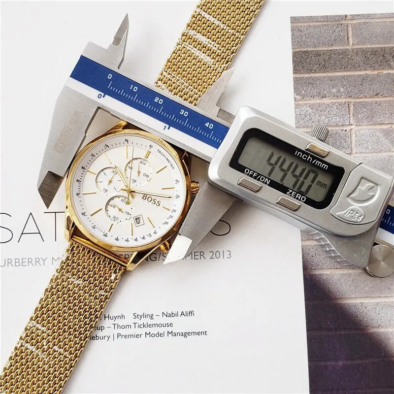 Baratos Todos los diales trabajo jefe relojes de lujo para Hombre Montre Homme moda cuero Reloj de cuarzo hombres vestir de negocios Reloj de Hombre Reloj