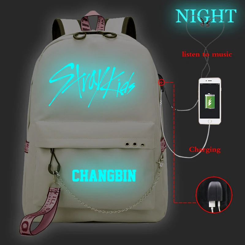 Girls Backpacks 16 Stray Kids Mochilas Рюкзак для девочек Harajuku школьные рюкзаки для девочек Женская Студенческая сумка для книг рюкзак дорожный рюкзак - Цвет: Girls Backpacks 16