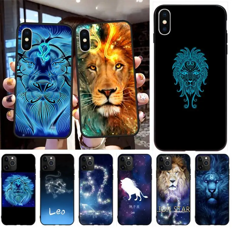YJZFDYRM 12 созвездий Лев Мягкий чехол для телефона iPhone 11 pro XS MAX 8 7 6 6S Plus X 5S SE 2020 XR