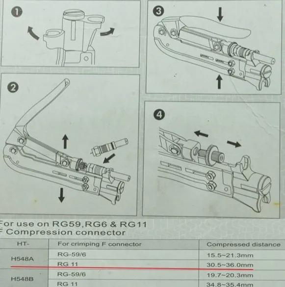 Горячая 1 шт. плоскогубцы для RG6 RG11 RG59 коаксиальный кабель щипцы компрессионный инструмент для F разъем CATV спутниковые инструменты