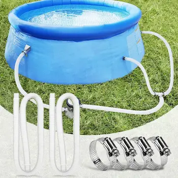 

Swimming Pool Filter Pump 1.5m Hose Metal Clamp Replacement Accessory for Intex to instantly replace the overground pool hose.